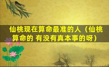 仙桃现在算命最准的人（仙桃算命的 有没有真本事的呀）